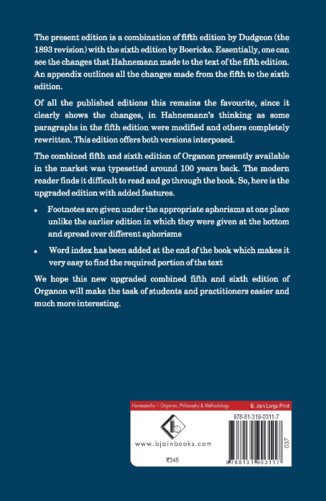 Organon Of Medicine (5Th & 6Th Edition) With Word Index - Image 2